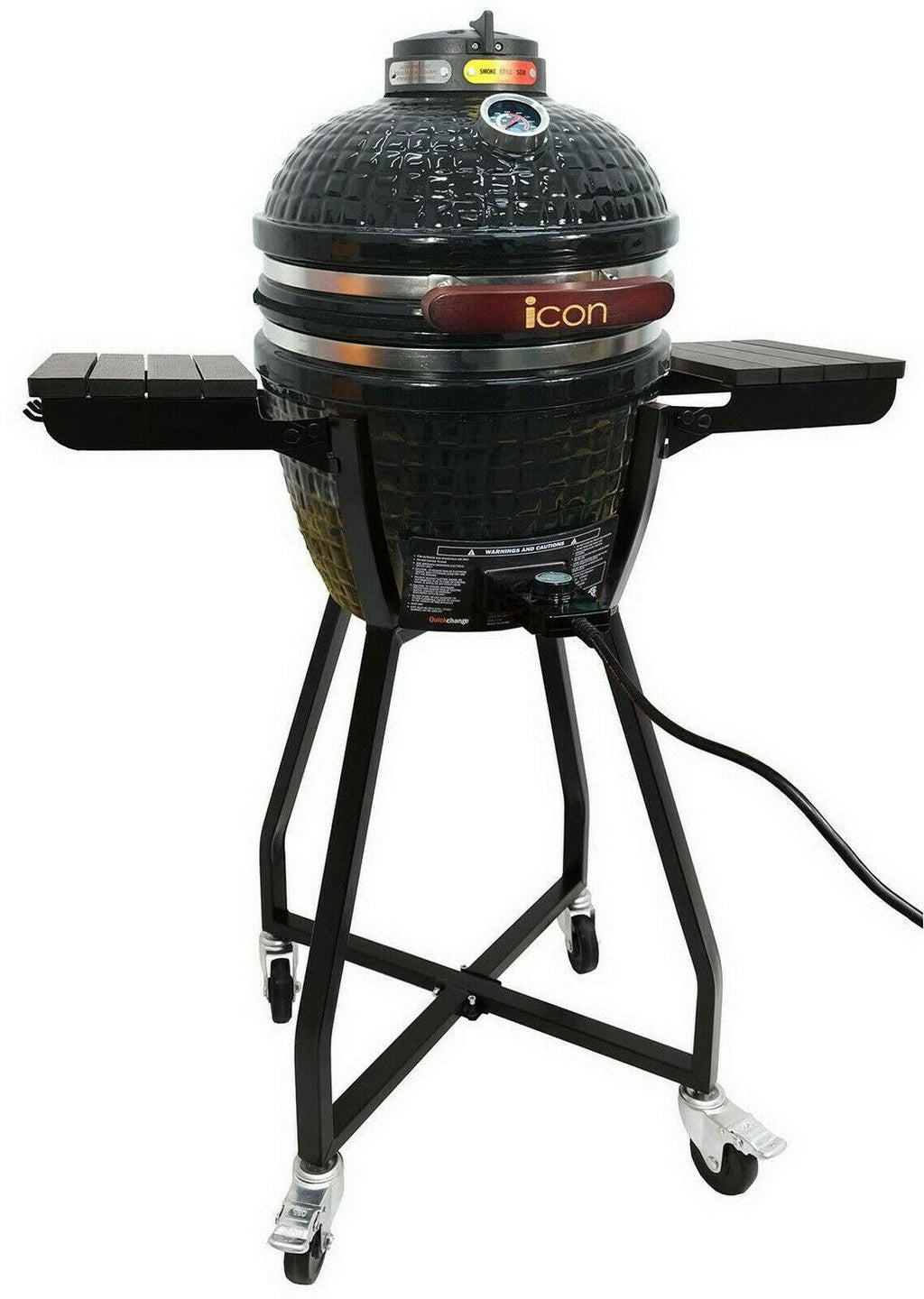 Electric Kamado Grill 2 Tier CooSmoker Grates  Icon Cadet Plus