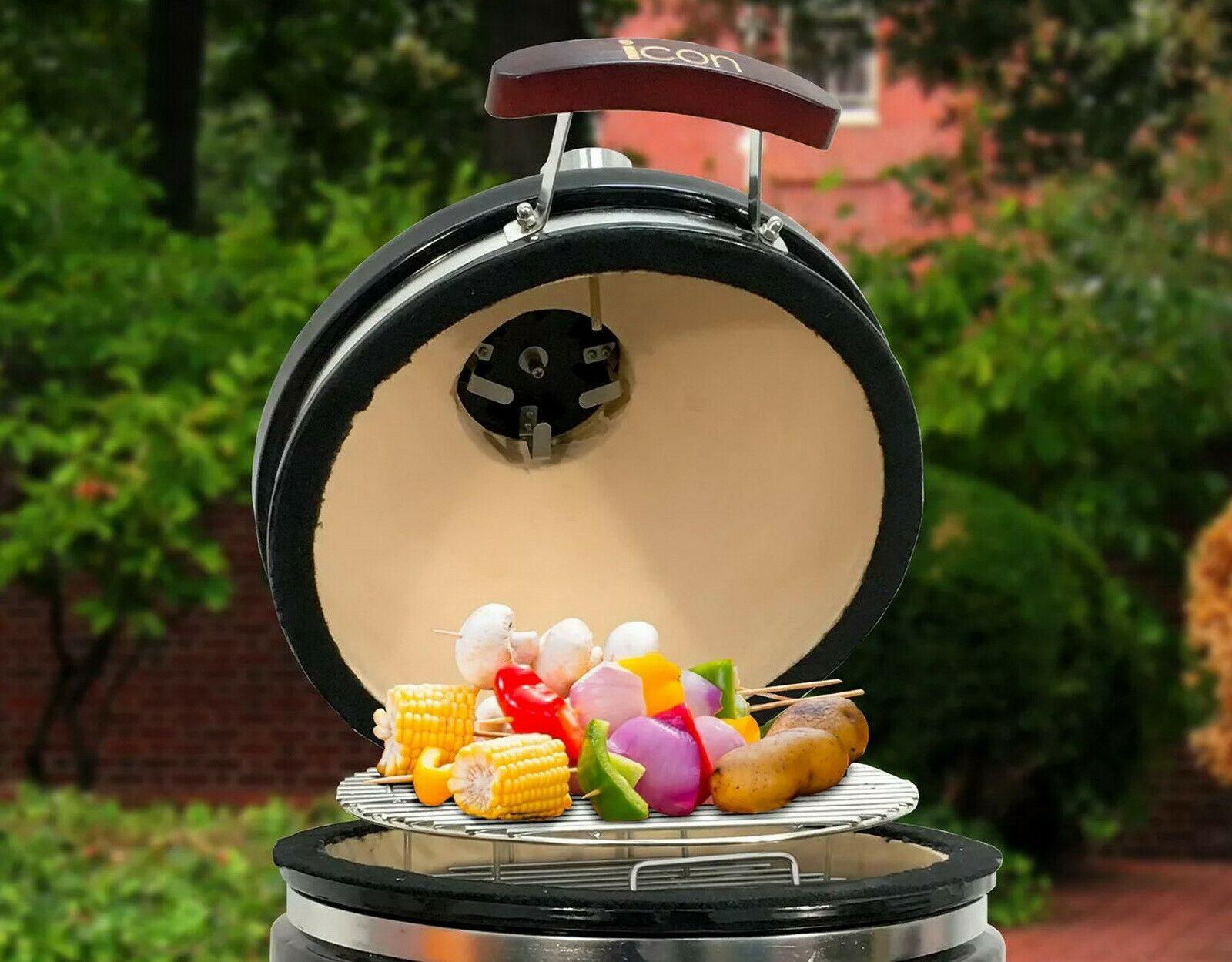 Electric Kamado Grill 2 Tier CooSmoker Grates  Icon Cadet Plus