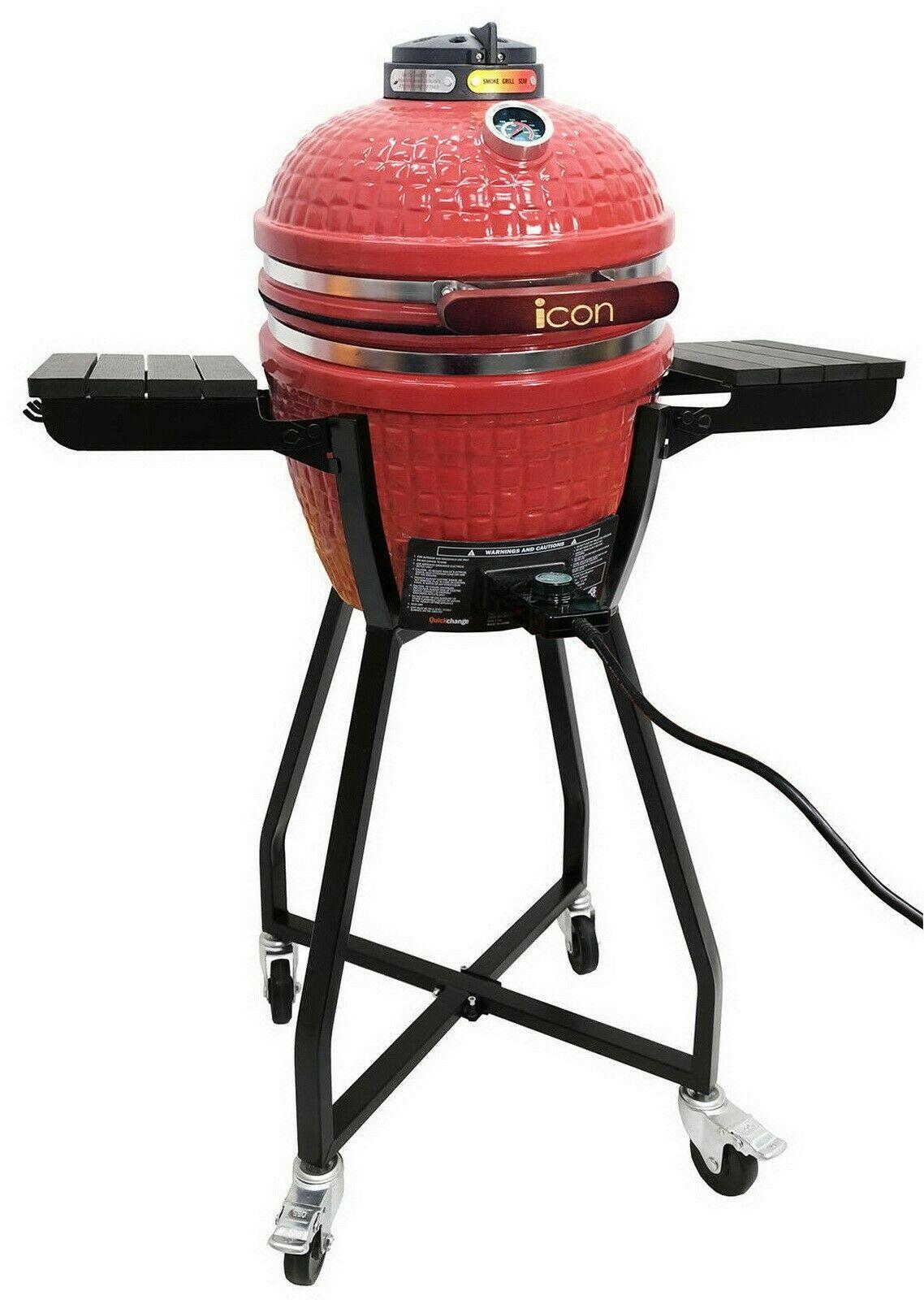 Electric Kamado Grill 2 Tier CooSmoker Grates  Icon Cadet Plus