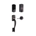 Premis Touchscreen Smart Lock Single Cylinder Venetian Bronze Electronic with Avalon Handleset and Tustin Lever