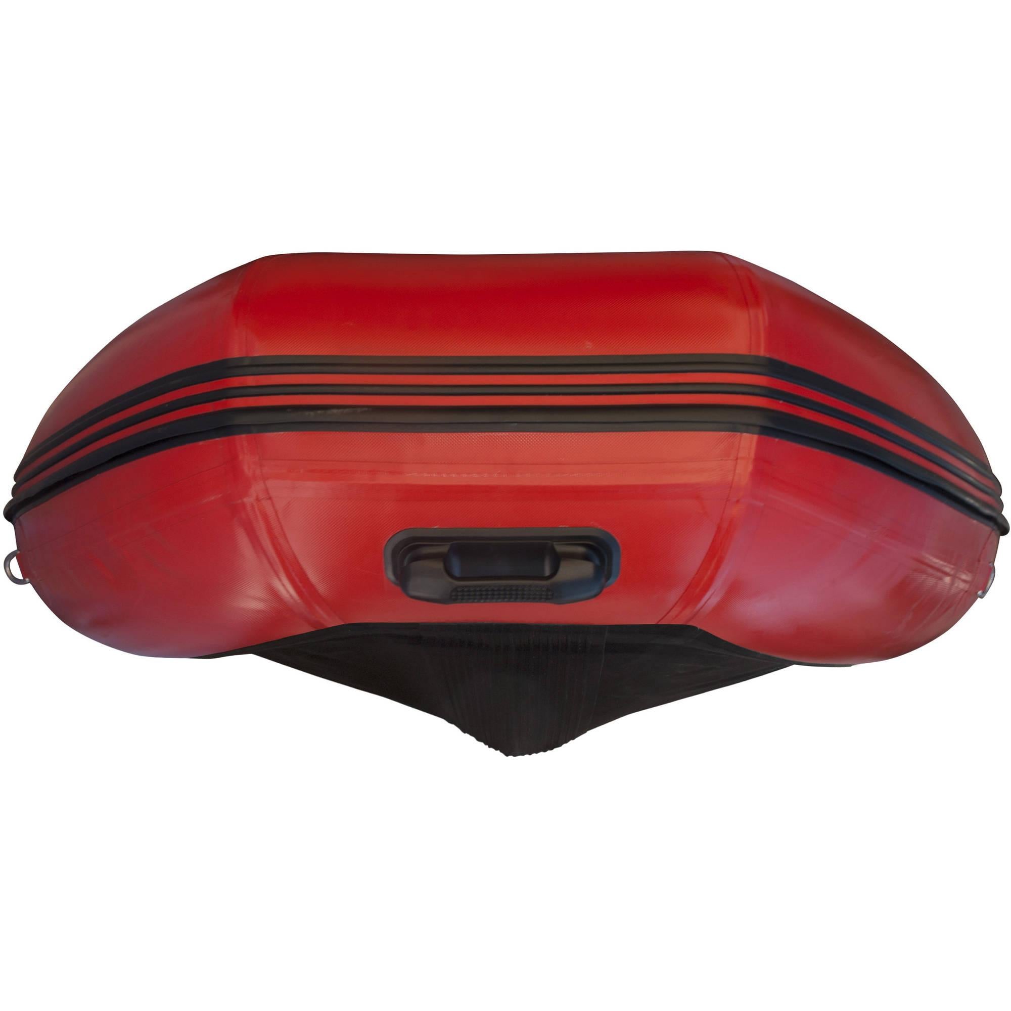 ALEKO Inflatable Boat - Aluminum Floor - 8.4 Feet - Red and Black