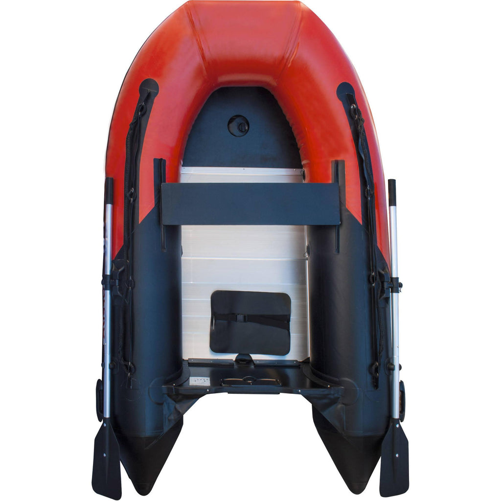 ALEKO Inflatable Boat - Aluminum Floor - 8.4 Feet - Red and Black
