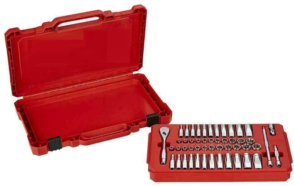 50pc 1/4" SAE/Metric Ratchet Socket Mechanics Tool Set-Tool sets homeowners-Household hand tools-Homeowners tool set-Home toolset-Tool kit home-Tool kits