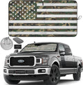 Autoamerics 1-Piece Windshield Sun Shade ERDL Camo American Flag USA  - Foldable Car Front Window Sunshade for Most Sedans SUV Truck - Blocks Max UV Rays and Keeps Your Vehicle Cool - X-Large