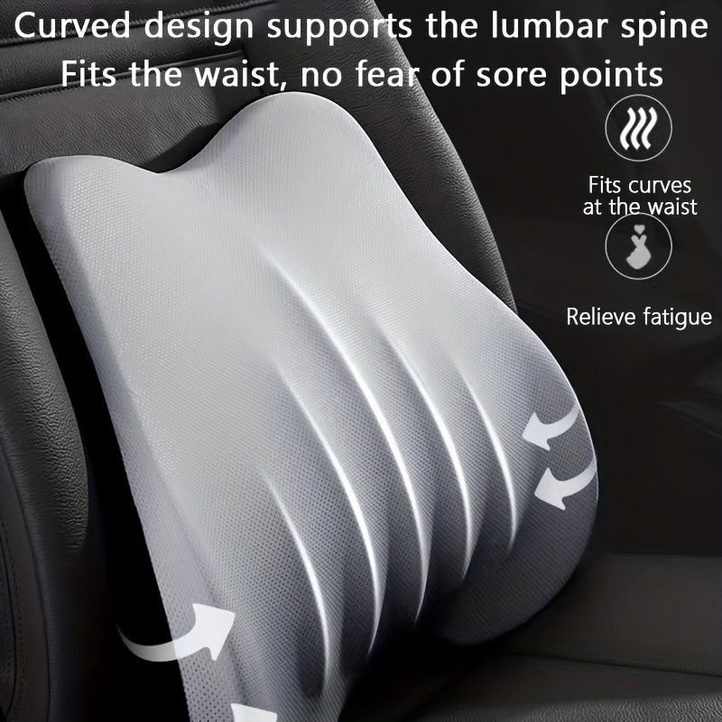 Car Headrest Lumbar Pillow High Rebound  Memory Foam Car Neck Pillow Waist Support High End Car Seat Pillow