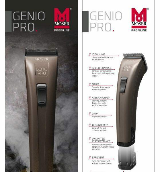 Moser Hair Clipper 1874 Professional Genio Pro 2 x Battery pack Include Original