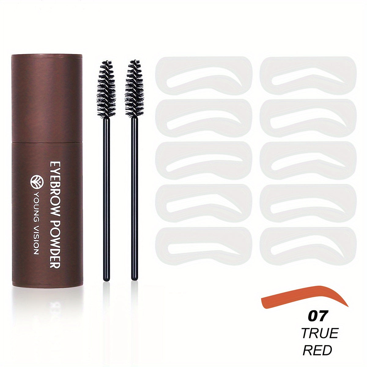 Eyebrow Stamp Stencils Kit, One Step Brows Powder Makeup