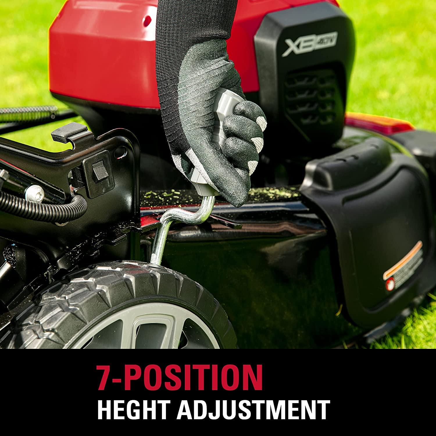 Powerworks XB 40V 21" Brushless Cordless Push Mower, Electric Self-Propelled Lawn Mower for Garden, with 4Ah Battery and Charger Included