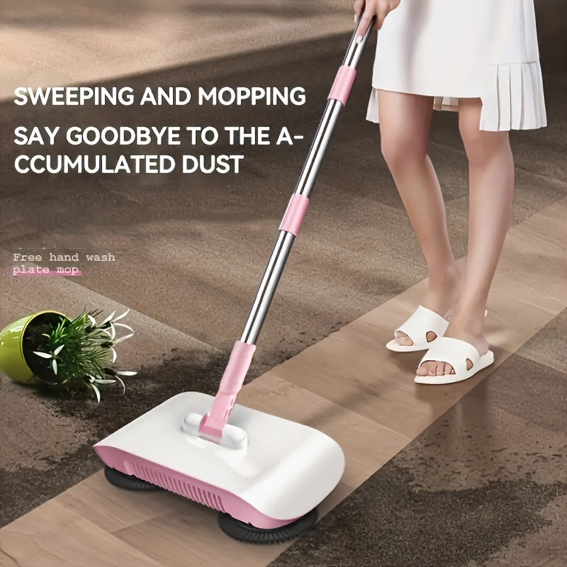 Upgraded Household Broom, Upgraded Hand Push Broom Dustpan Set, Small Portable Broom, Clean Dust Pet Hair, Hand Push Mop Cleaner