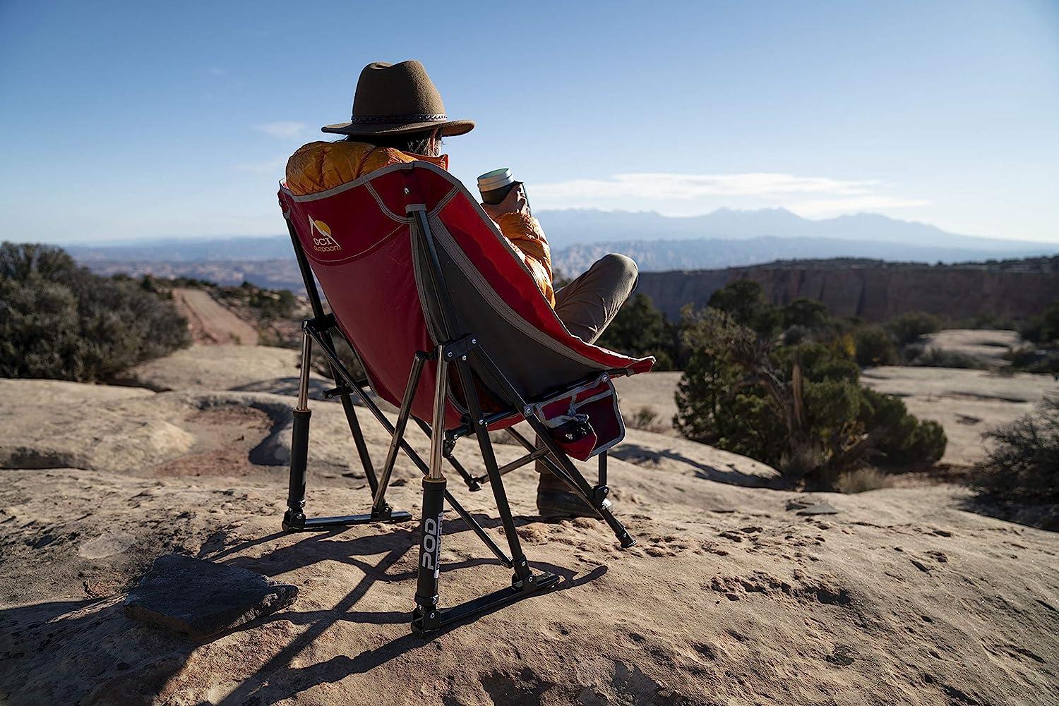 GCI Outdoor Pod Rocker Collapsible Rocking Chair &amp; Outdoor Camping Chair