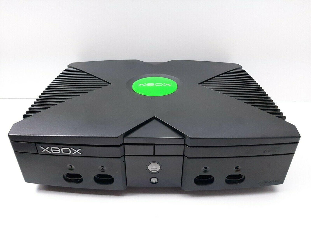 Original Microsoft Xbox Console Bundle w/ 2 Controllers, Cords 4 Games Works