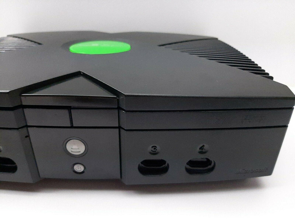 Original Microsoft Xbox Console Bundle w/ 2 Controllers, Cords 4 Games Works