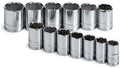 SK 1913 13 Piece 1/2-Inch Drive 12 Point 15-Millimeter to 32-Millimeter Socket Set
