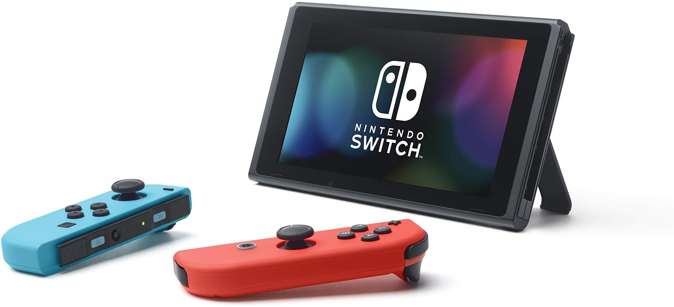 Nintendo Switch with Blue &amp; Red Joy-Con, Mario Kart 8 Deluxe &amp; 3 Month Membership