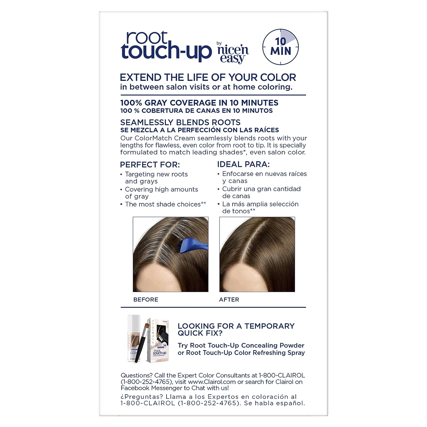Clairol Root Touch-Up by Nice'n Easy Permanent Hair Dye, 5 Medium Brown Hair Color, Pack of 1
