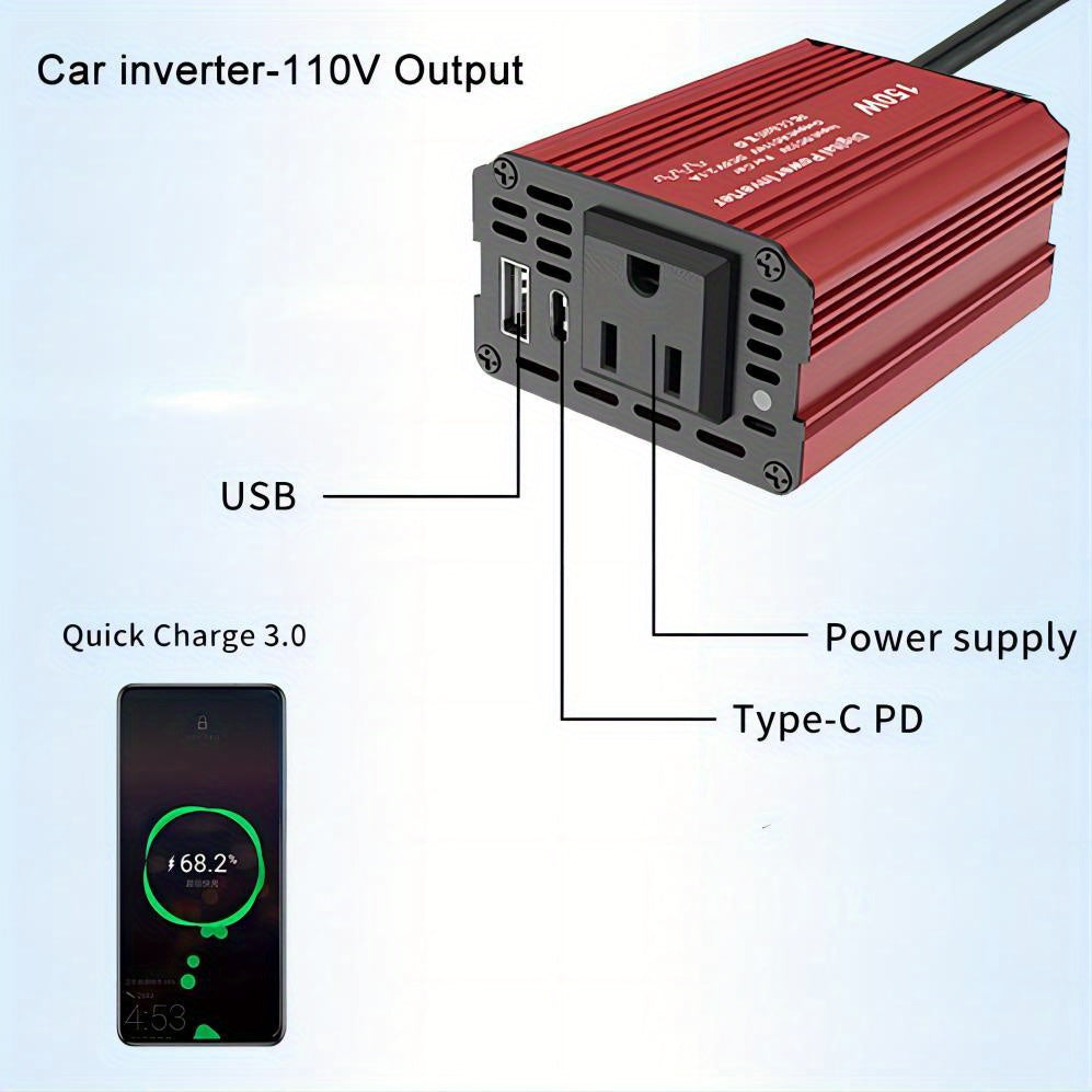 Car Power Inverter,150W Power Inverter For Car,US Standard 110V
