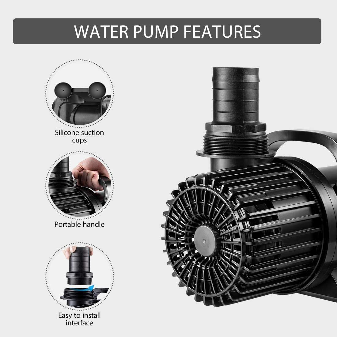 VIVOHOME Electric 620W 9000GPH Submersible Water Pump for Koi Pond Pool Waterfall Fountains Fish Tank and Aquarium