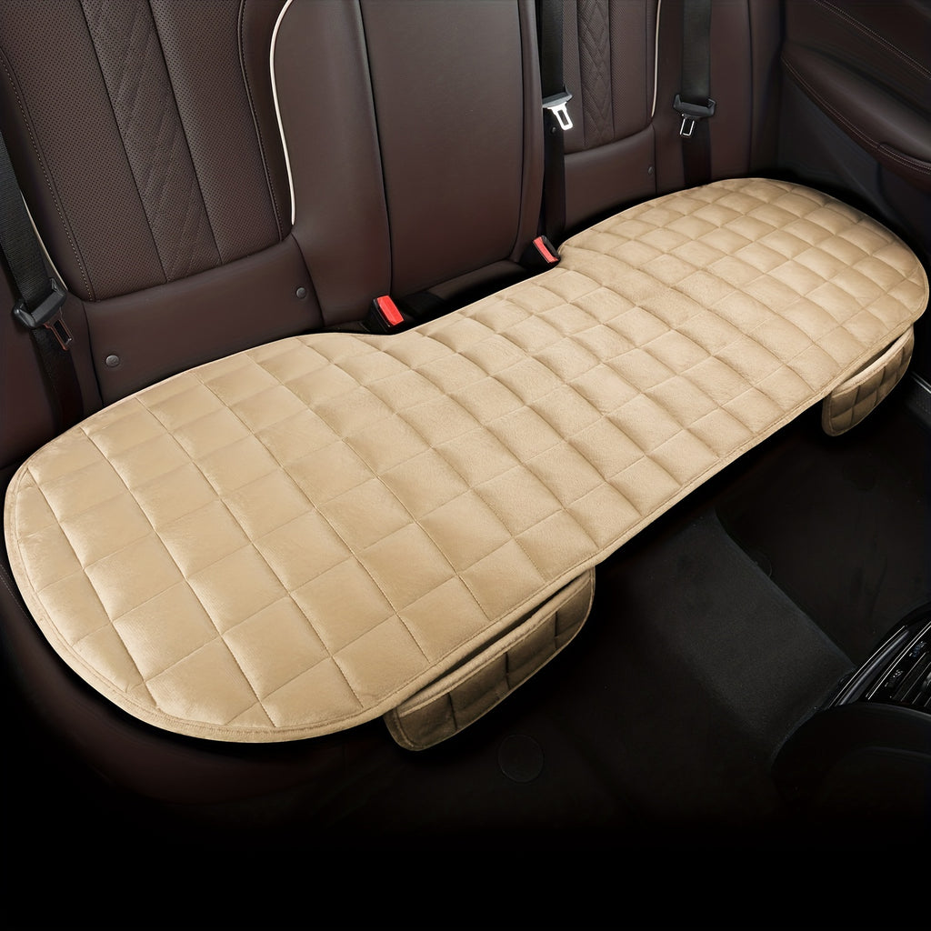 1pc Car Seat Cushion, Non-Slip Rubber Bottom With StoraPouch, Premium Comfort Memory Foam, Driver Seat Back Seat Cushion, Car Seat Pad Universal