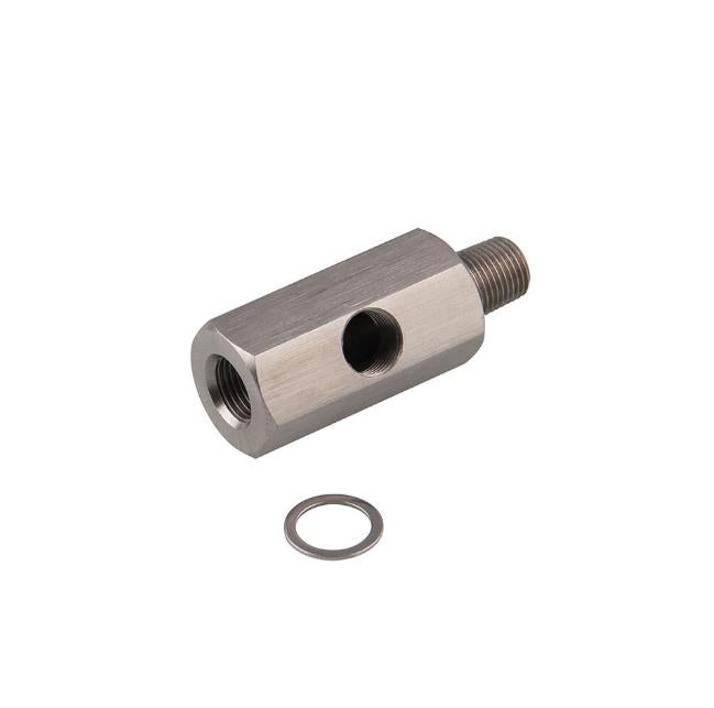 Oil Pressure Sensor Tee 1/8''NPT to Adapter Fitting Turbo Supply Feed Line Gauge