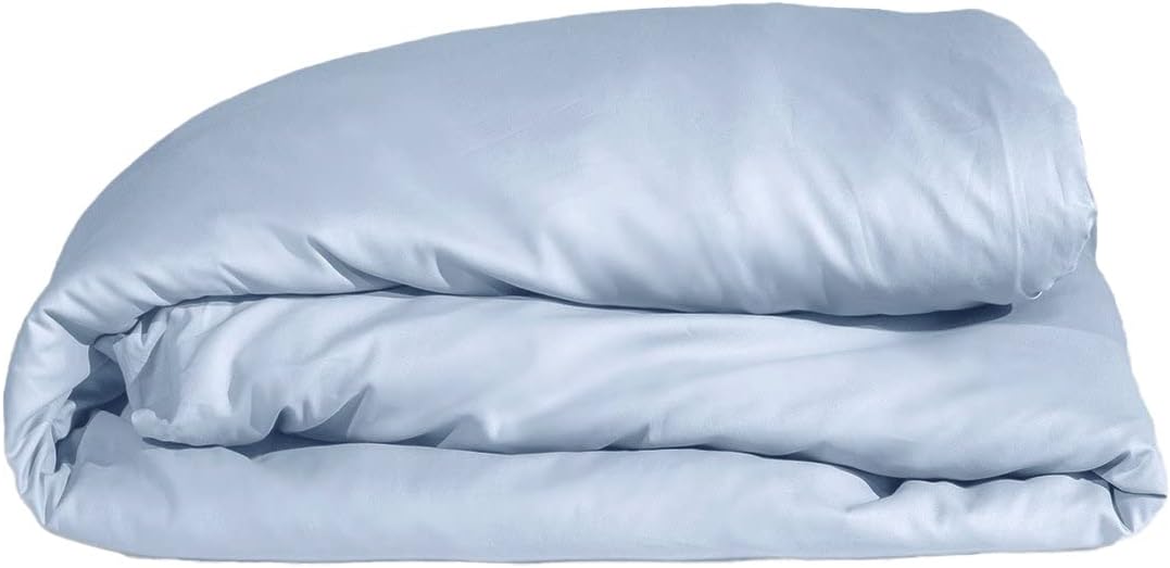 Silvon Anti-Acne Premium Twin Duvet Cover for Acne Prone Skin-Silver Infused Smart Fabric -No Odor and Acne-Causing Bacteria - Breathable &amp; Ultra Soft Supima Cotton Duvet Cover (Twin, Sky/Blue)