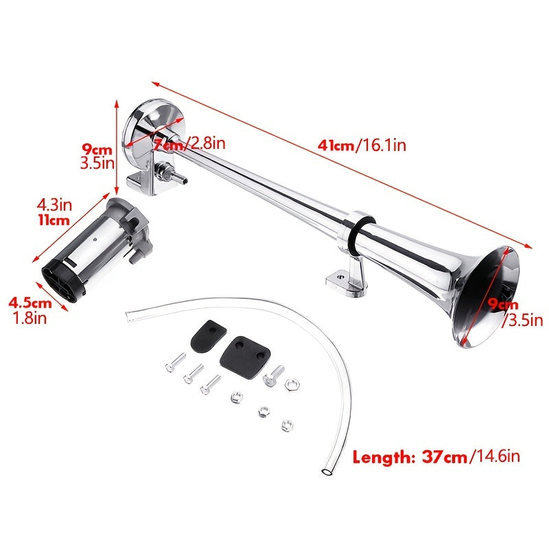 12V Car Truck Horn, Train Air Horn 150DB Loud Universal Electric Dual Trumpet Air Horns Kit For Any 12V Cars Trucks Trains Lorrys Boat Van