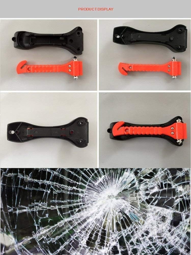 10 PCS Car Safety Hammer Emergency Escape Tool Auto Car Window Glass Hammer Breaker and Seat Belt Cutter Escape 2-in-1 for Family Rescue &amp; Auto Emergency Escape Tools