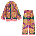 streetwear abstract printed 2 piece set