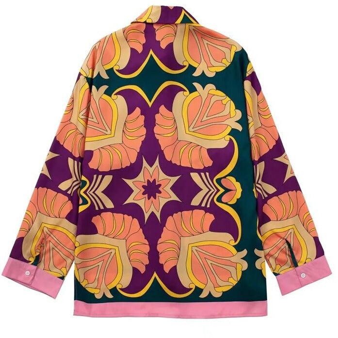streetwear abstract printed 2 piece set