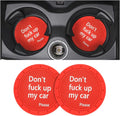 8sanlione 2 Pack Car Cup Holder Coasters, 2.75 Inch Non-Slip PVC Insert Cup Coaster, Anti-Scratch Auto Cup Mats for Women Men, Vehicle Interior Accessories Universal for Car, SUV, Truck (D Red/2PCS)