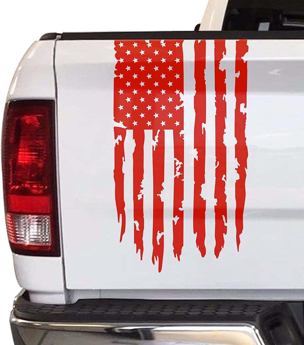 Show Your Patriotism with this American Flag Pickup Truck Car Sticker!