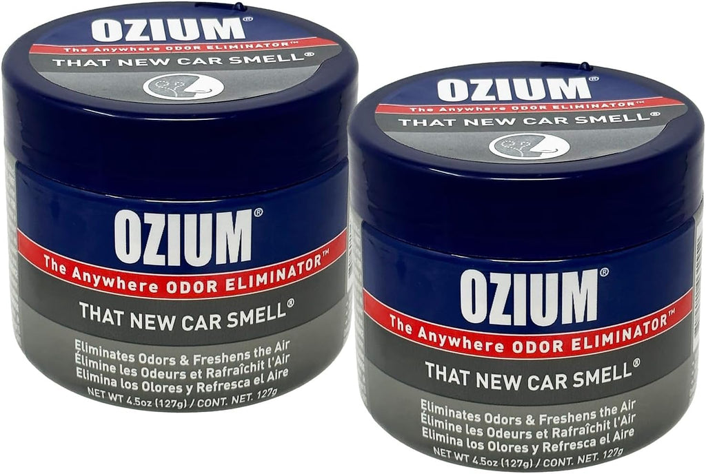 Ozium Air Sanitizer 4.5 oz Gel: Odor Eliminator for Strong Odor, Car Air Freshener (Car, 2 Packs)