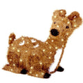 24" Creative Images Brown Resting Reindeer with Spots - Clear Lights