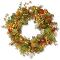 National Tree Company Resin Decorated Pine Prelit Wreath, (Multi-color)