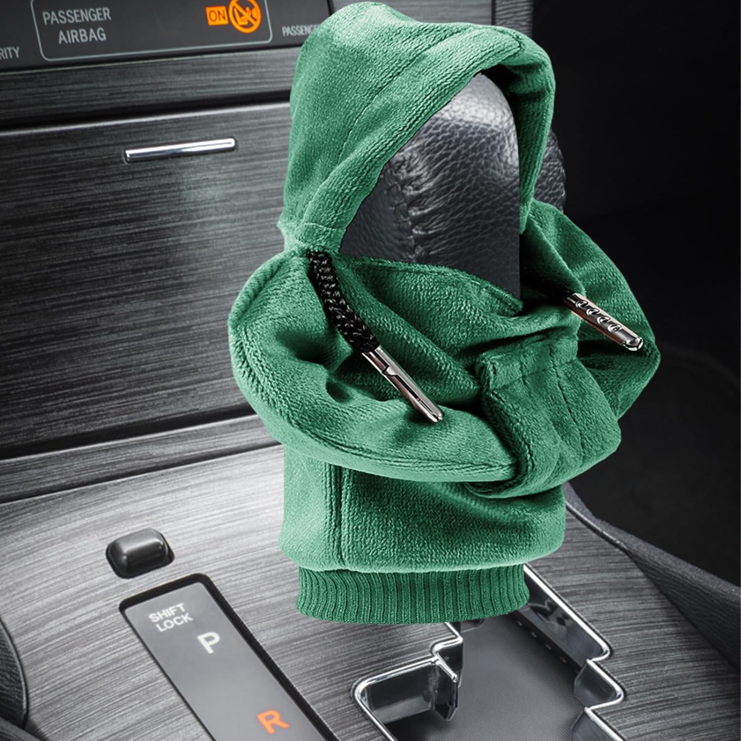 ZHSMS Gear Shift Cover, Universal Shift Knob Cover, Funny Sweater Hoodie for Gearshift, 4.7 Inch Car Shifter Stick Protector Decoration(Army Green)