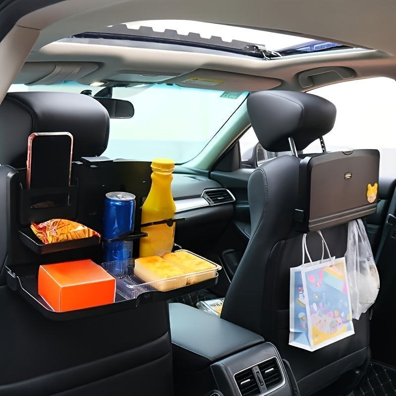 Upgrade Your Car's Interior with this Multifunctional Tray Desk - Perfect for Eating, Drinking, and Storing!