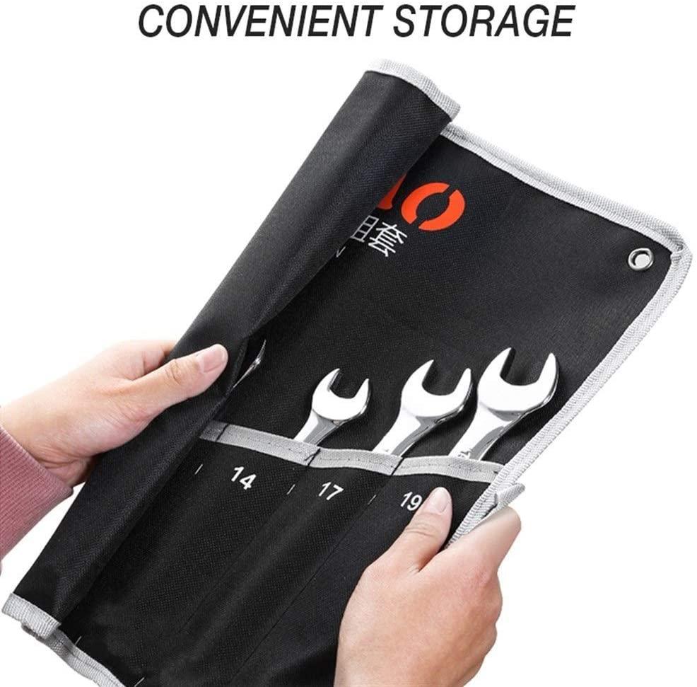 CHENTAOMAYAN Hardware Box End Wrench Dual Head Double End Ring Spanner Deep Offset Ring 6-32mm Hand Tool Set Tool Kits (Color : Red)