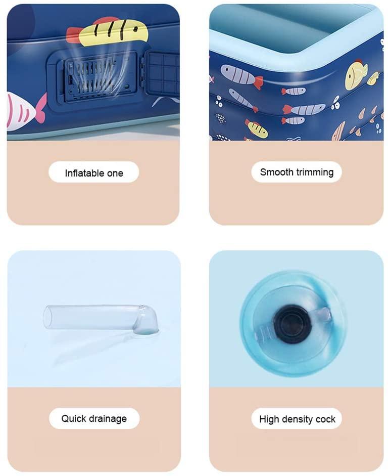 LTING Paddling Pool for Kids,Wireless Automatic Inflatable Swimming Pool Outdoor PVC Pool Baby Children Home Swimming Pool
