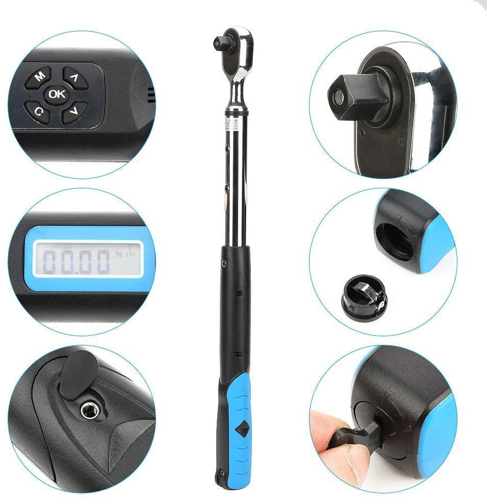 HAND TOOLS Spanners Wrenches Digital Torsion Wrench, 135N.m 1/2''  Steel Digital High Accuracy Torsion Bidirectional Ratchet Head Electronic Wrench Hand Tools wrenches set