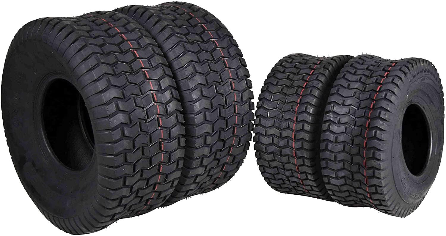 4 New MASSFX Lawn Mower Tires 15x6-6 20x8-8 4 PLY Four Pack Lawn & Garden
