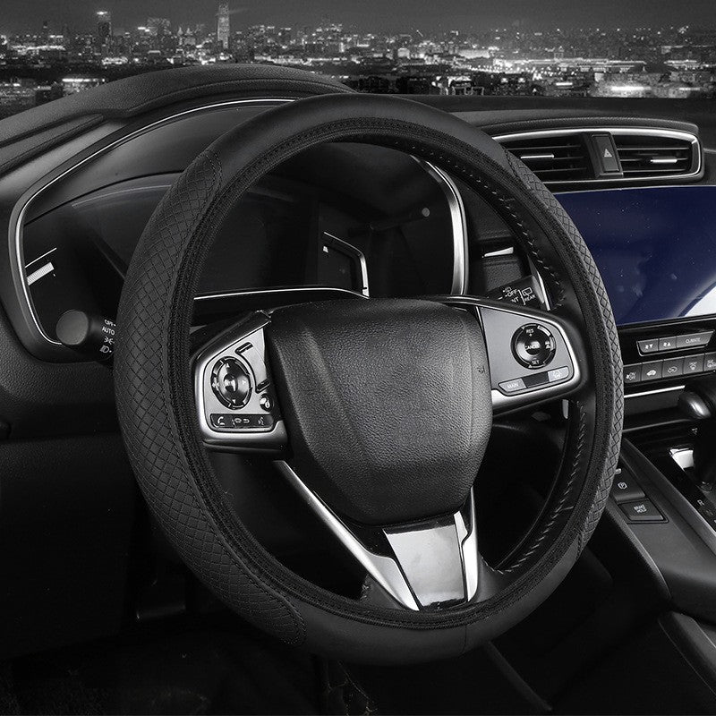 Car PU Leather Steering Wheel Cover