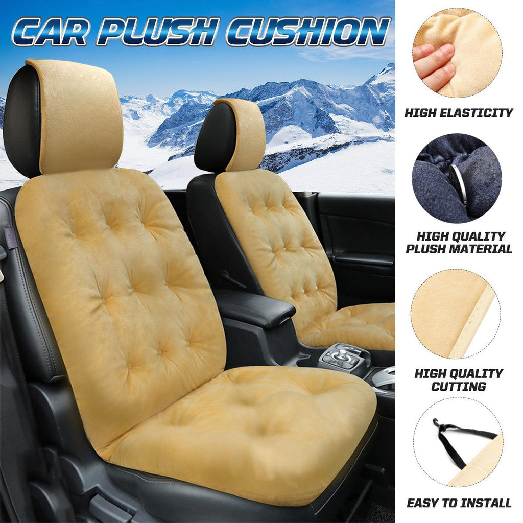Car Plush Backrest Seat Cushion Soft Plush Cotton Backrest