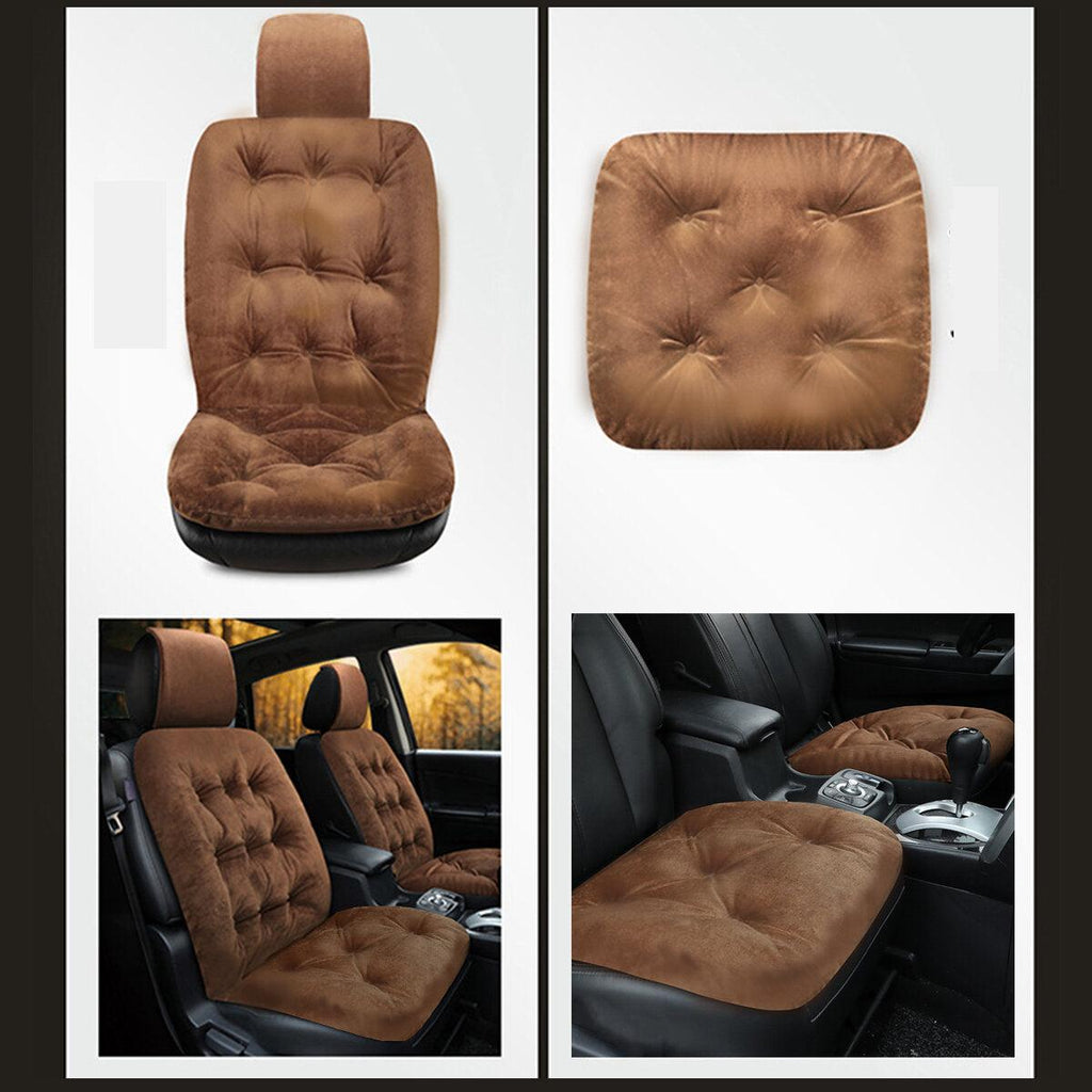 Car Plush Backrest Seat Cushion Soft Plush Cotton Backrest