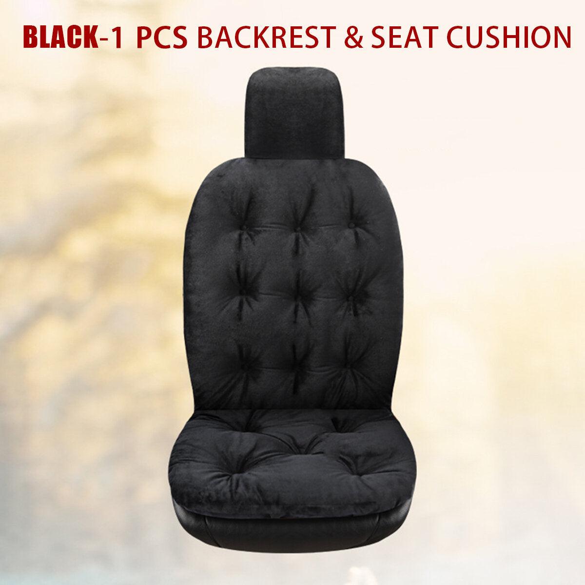 Car Plush Backrest Seat Cushion Soft Plush Cotton Backrest