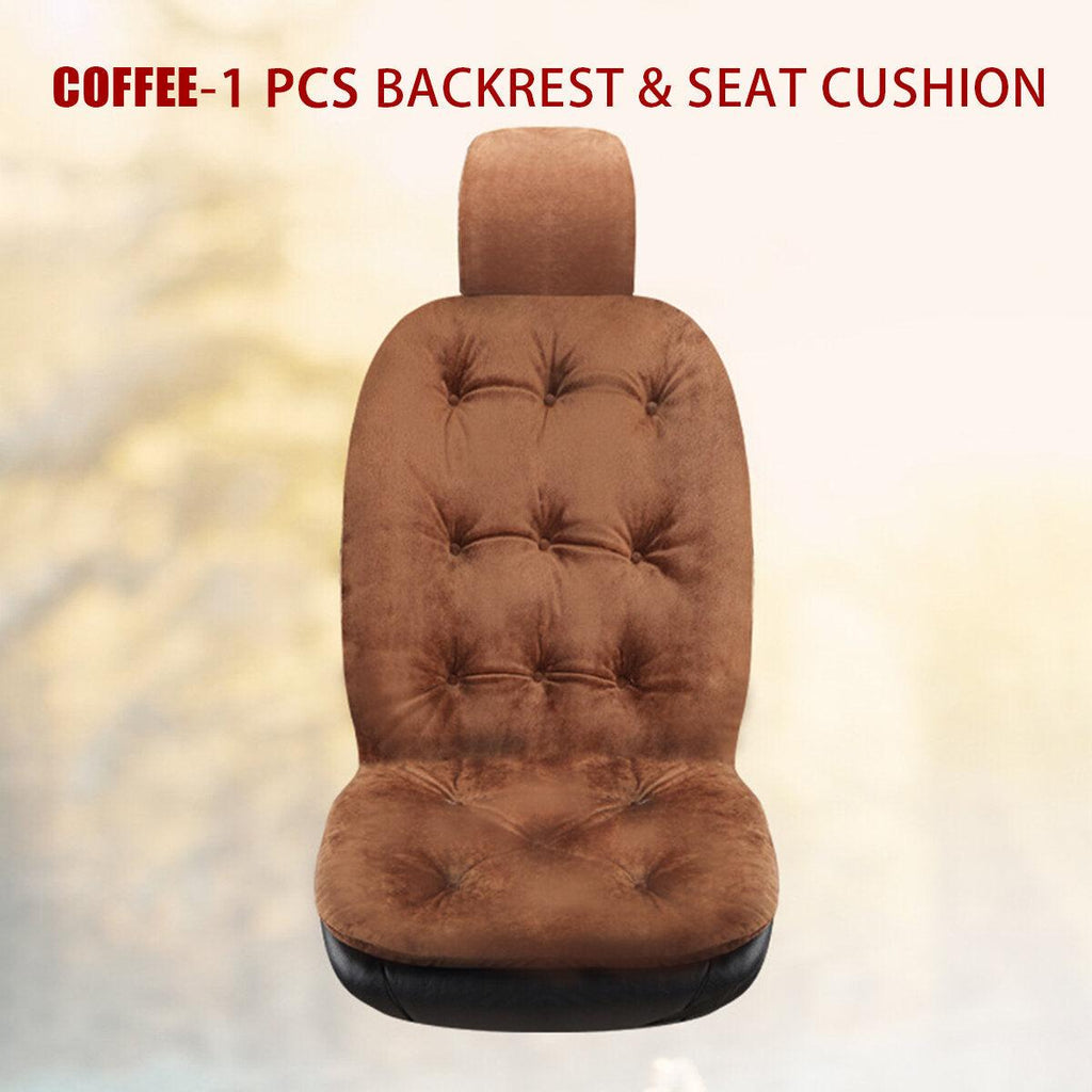 Car Plush Backrest Seat Cushion Soft Plush Cotton Backrest