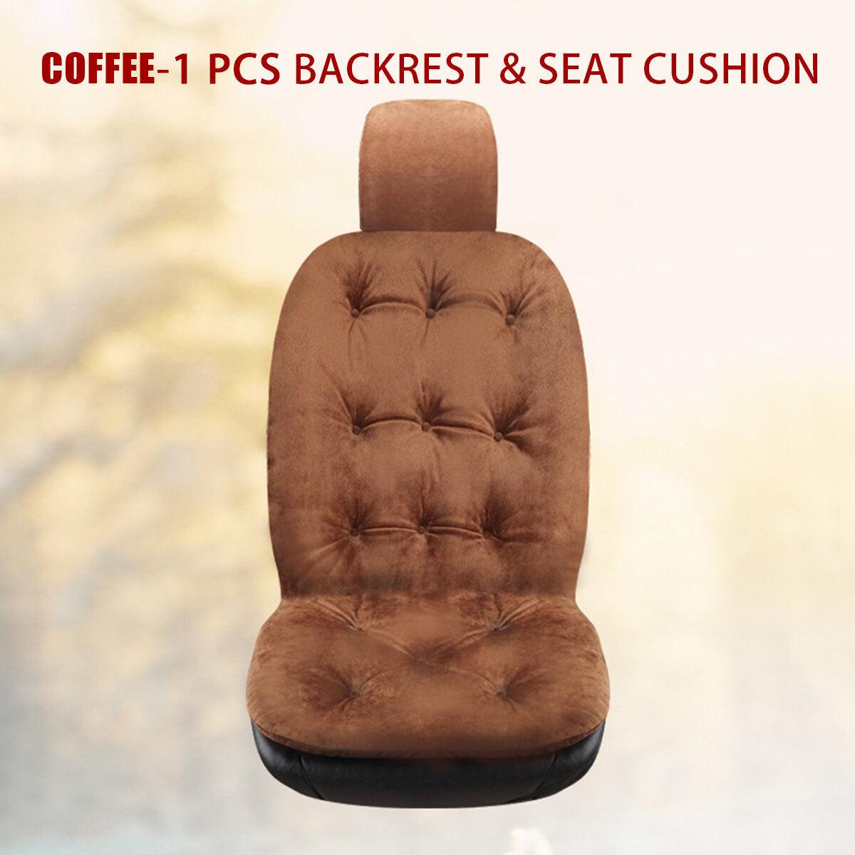 Car Plush Backrest Seat Cushion Soft Plush Cotton Backrest