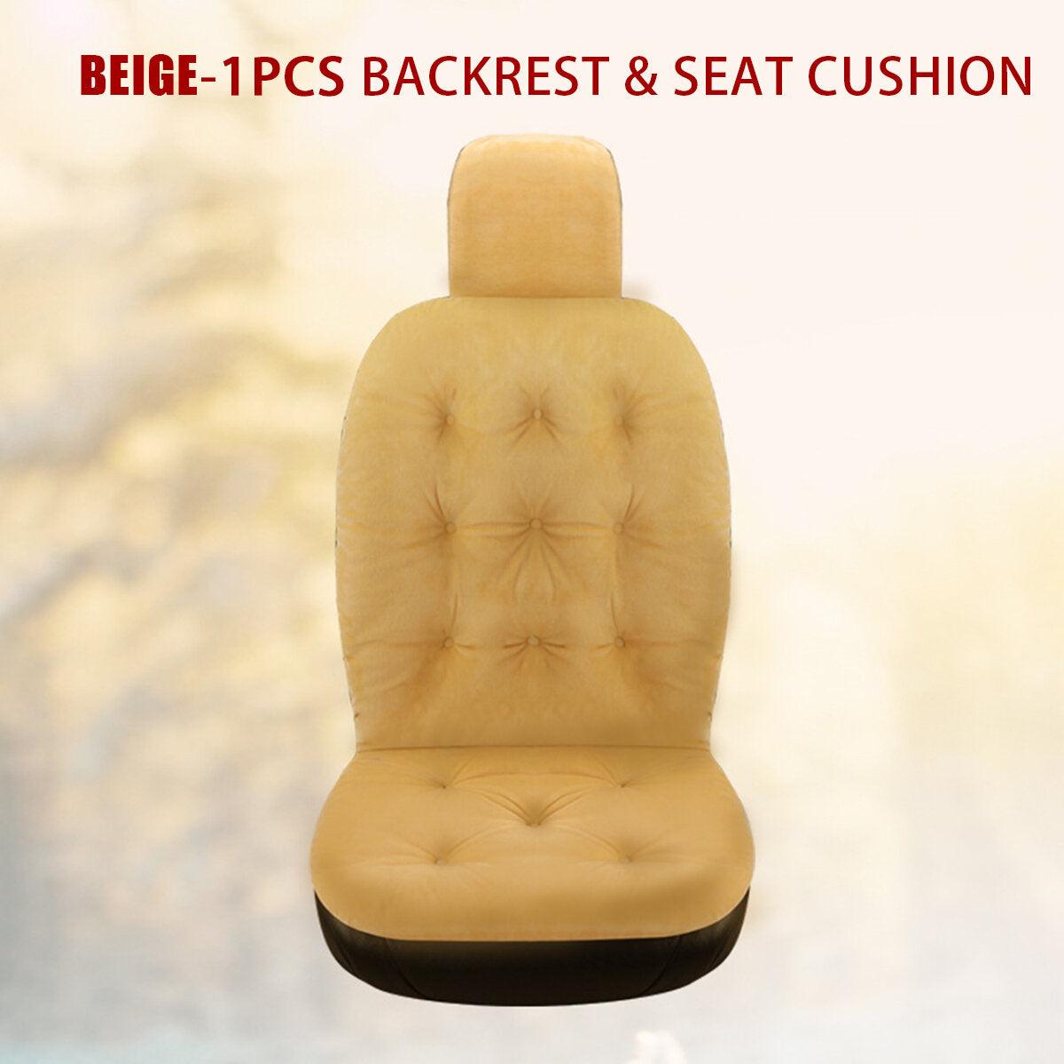 Car Plush Backrest Seat Cushion Soft Plush Cotton Backrest