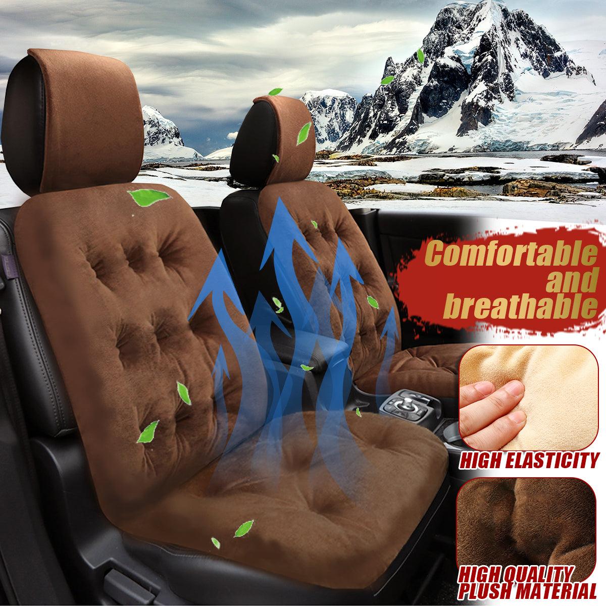 Car Plush Backrest Seat Cushion Soft Plush Cotton Backrest