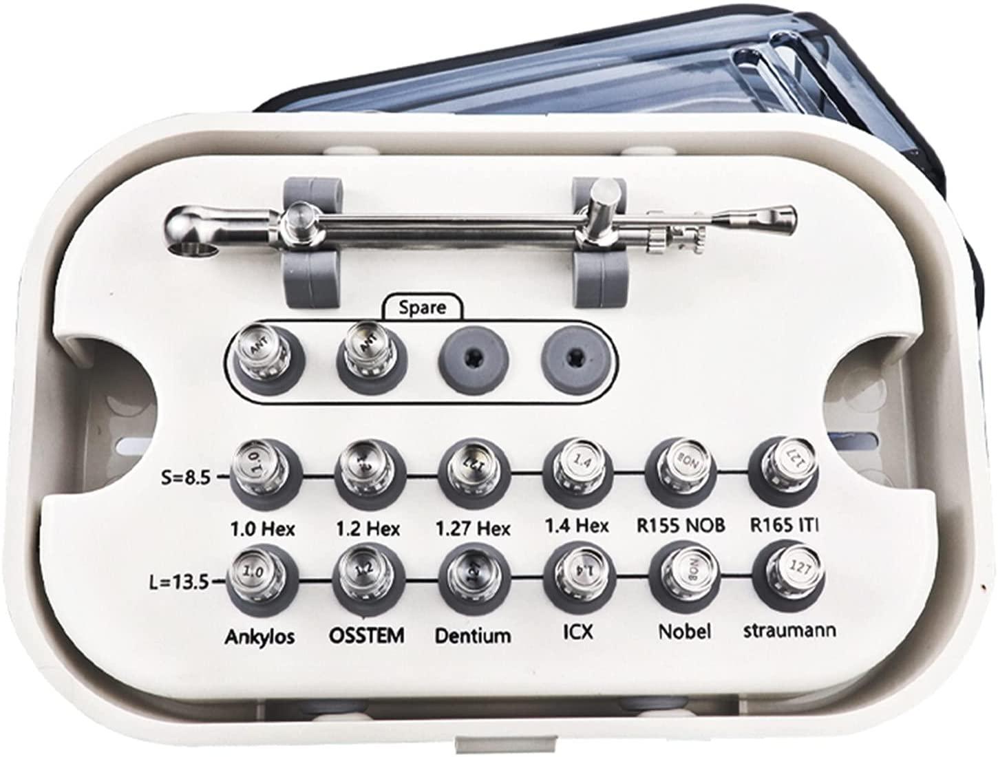 Implant Repair Tool Kit Torque Wrench System with 12pcs Screwdrivers