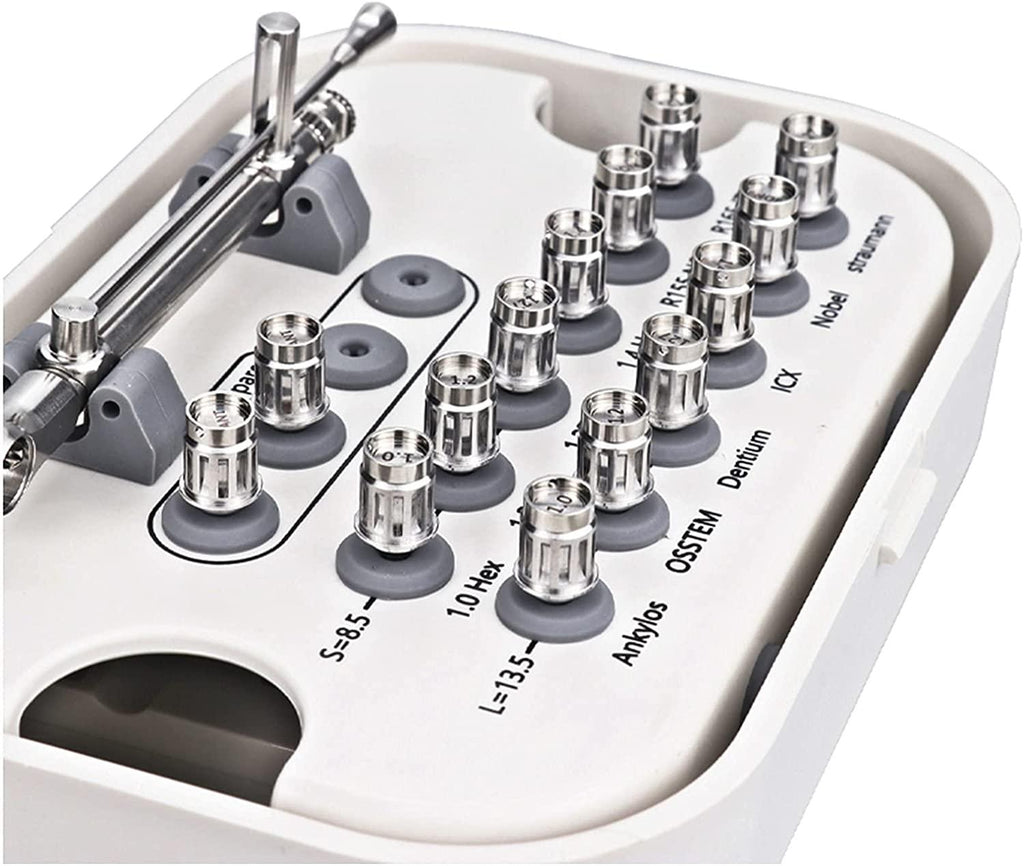 Implant Repair Tool Kit Torque Wrench System with 12pcs Screwdrivers