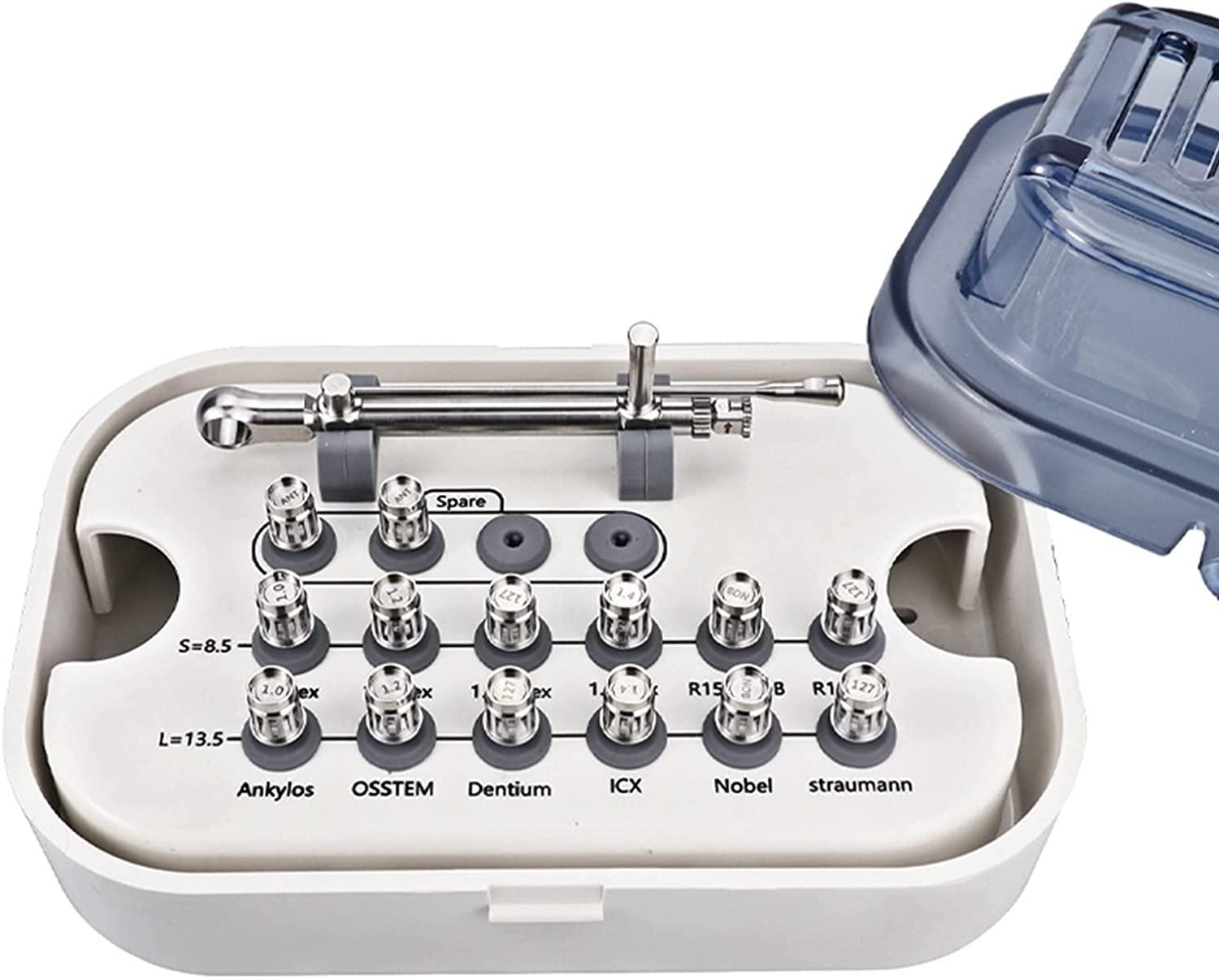 Implant Repair Tool Kit Torque Wrench System with 12pcs Screwdrivers